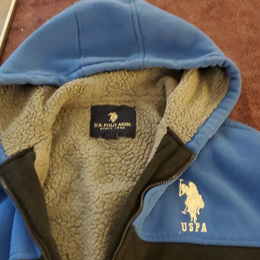 Zip up polo sweatshirt